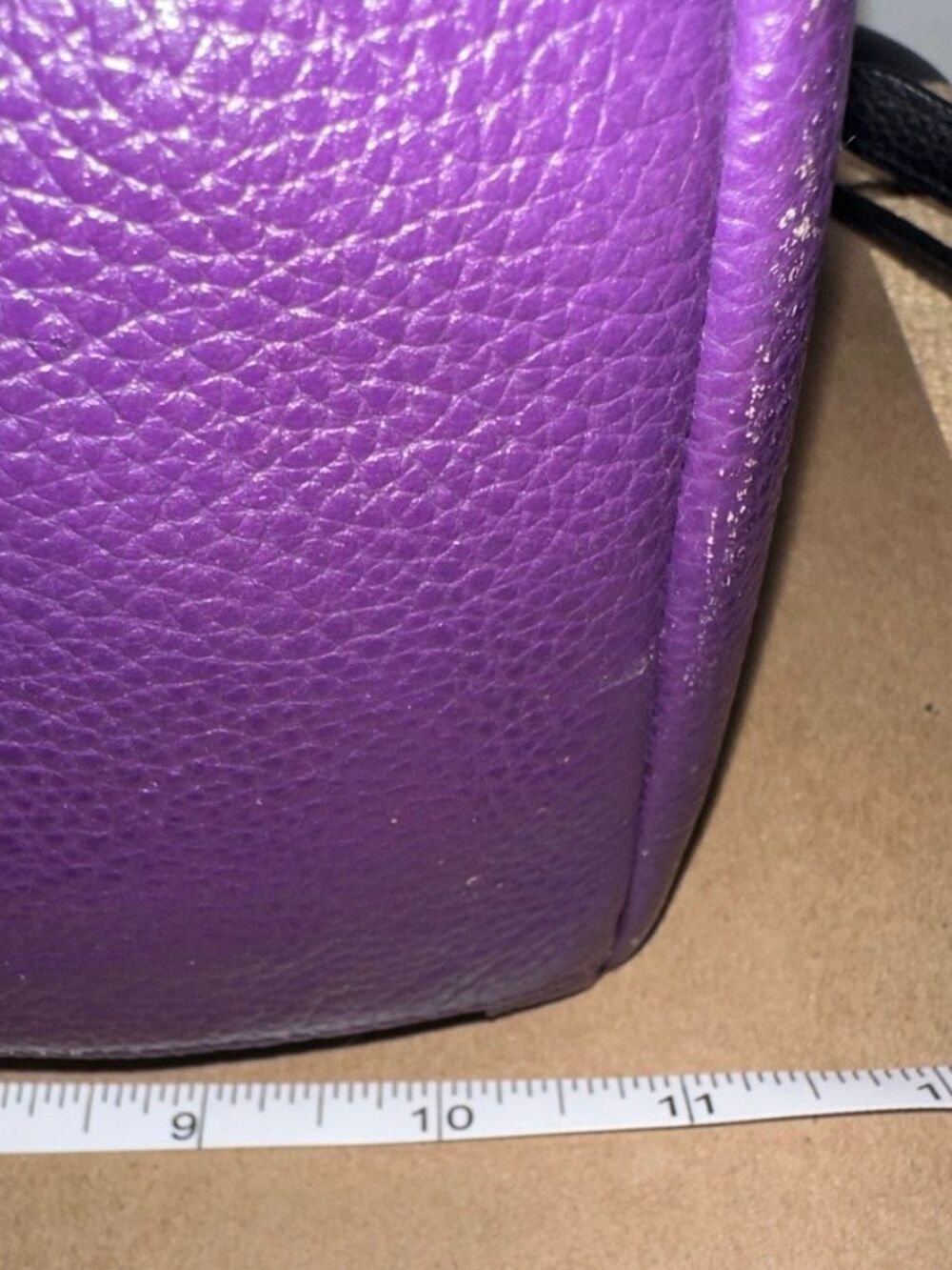 Coach Edie 31 Purple Pebbled Leather Hobo Shoulder Crossbody Bag - Picture 7 of 10